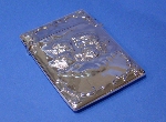 Vintage English Sterling Silver Card Case Engraved with Puzzle Monogram  CPH or HCP Birmingham, Cornelius Saunders