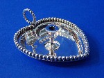 Victorian Silver Beaded 'Heart' Go-To-Bed Chamberstick
Made by William Comyns, London 1892
Price 335.00